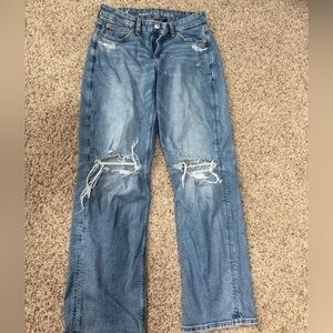 American Eagle Outfitters Light Blue Distressed Boyfriend Jeans